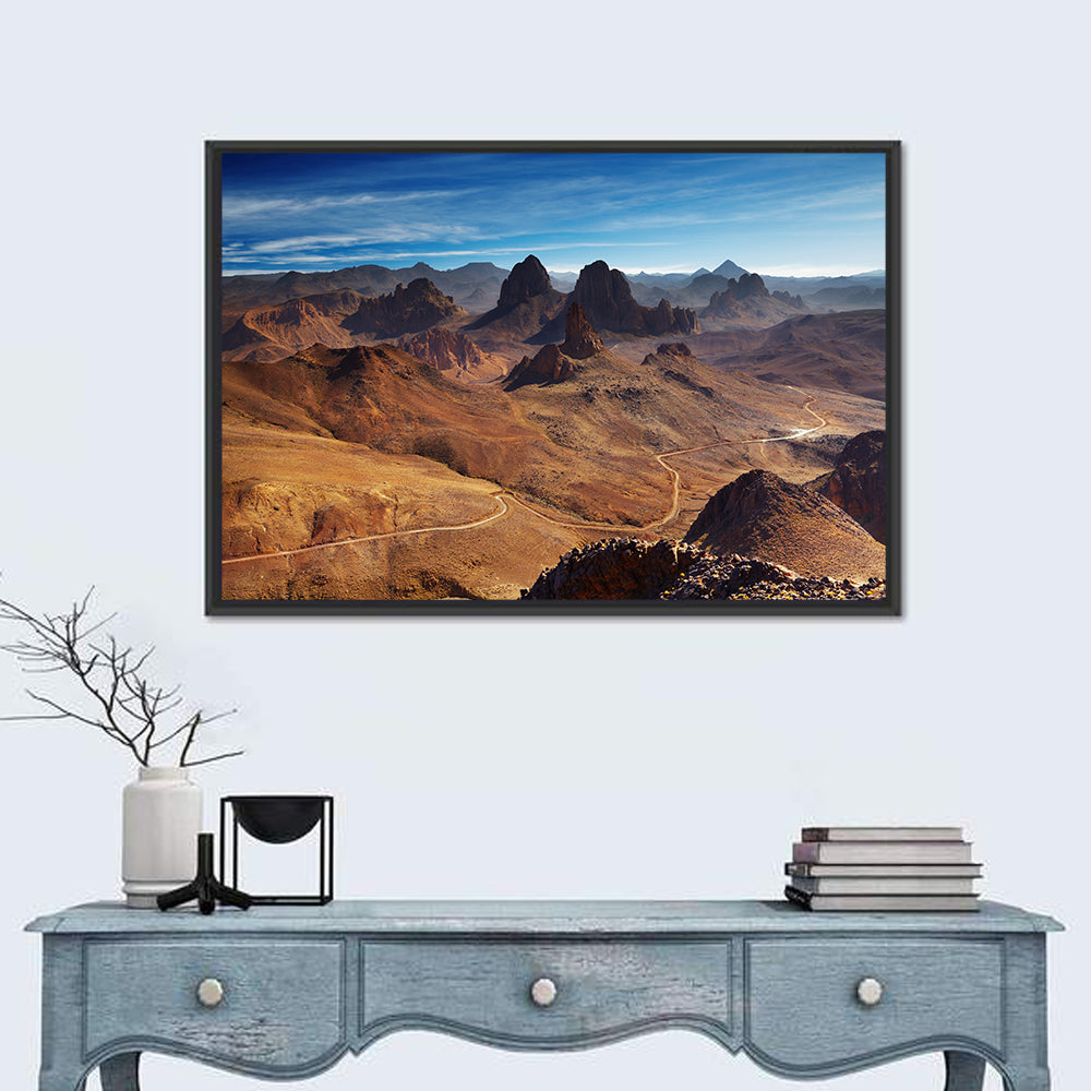 Hoggar Mountain Road Wall Art in a room, landscape