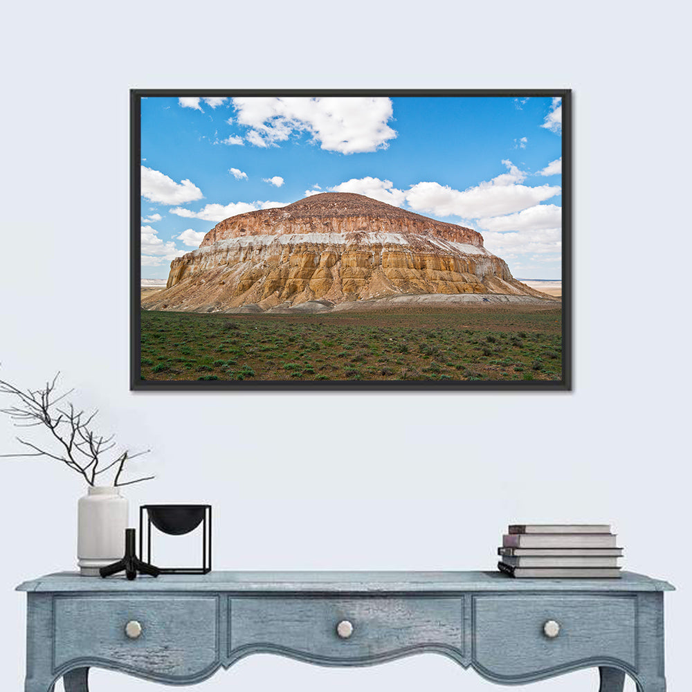 Sherkala Butte Wall Art in a room, landscape
