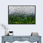 Snowy Dolomites Forest Wall Art