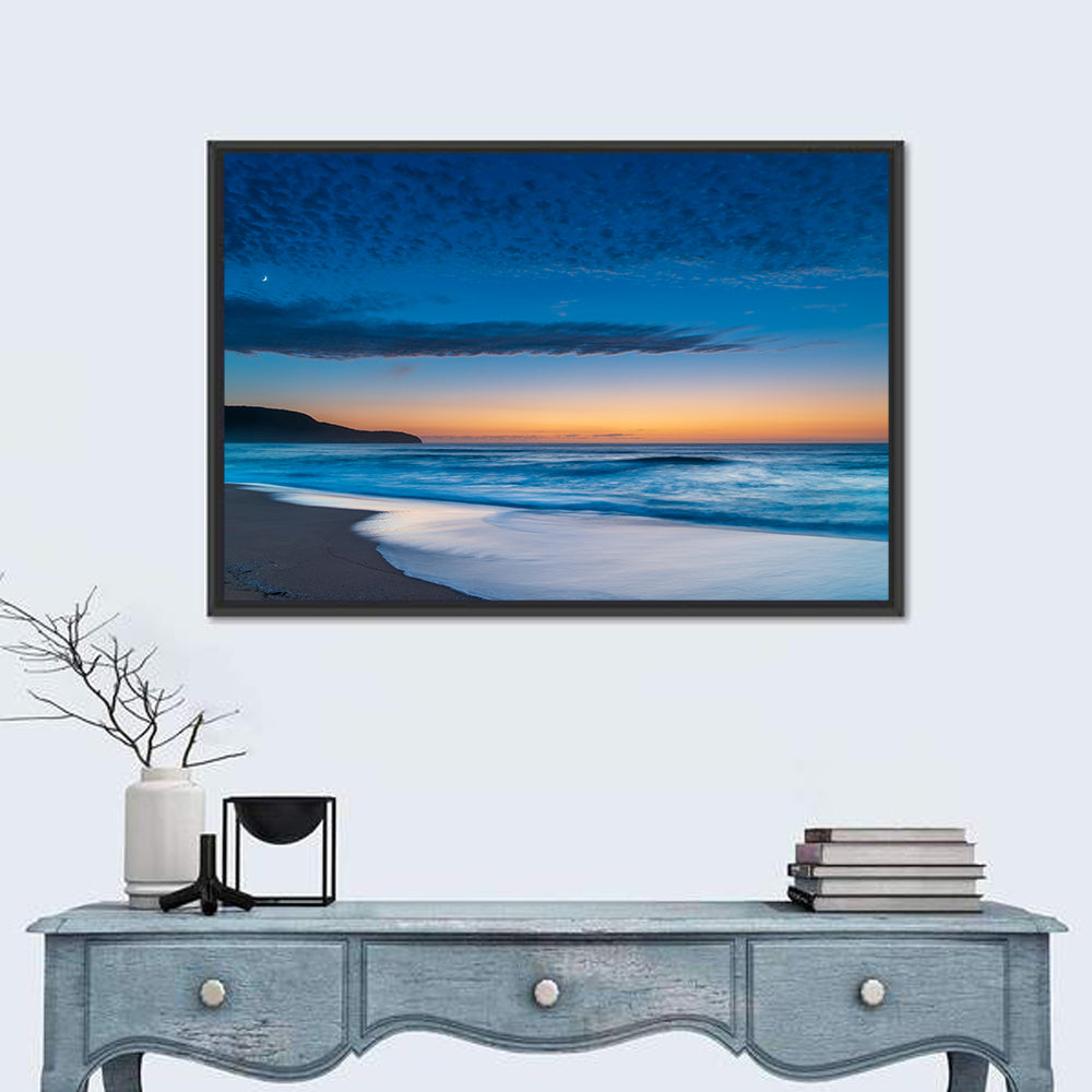 Killcare Beach Sunrise Wall Art in a room, landscape