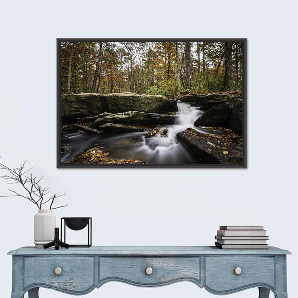 Cheaha Falls Autumn Waterfall Wall Art