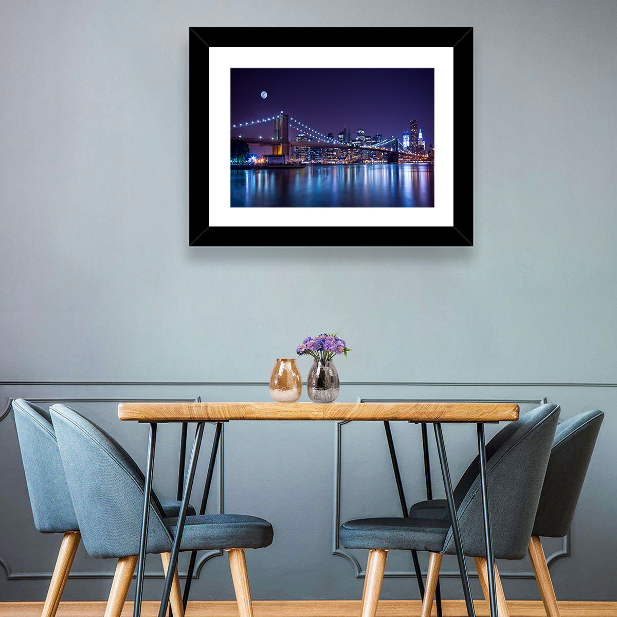 Brooklyn Bridge Night Wall Art