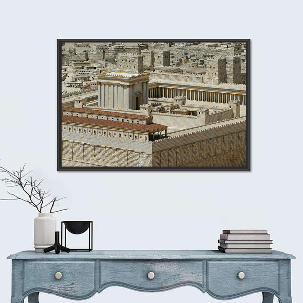 Holyland Model Second Temple Wall Art in a room, landscape