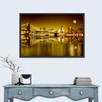Brooklyn Bridge Moonlit Reflection Wall Art