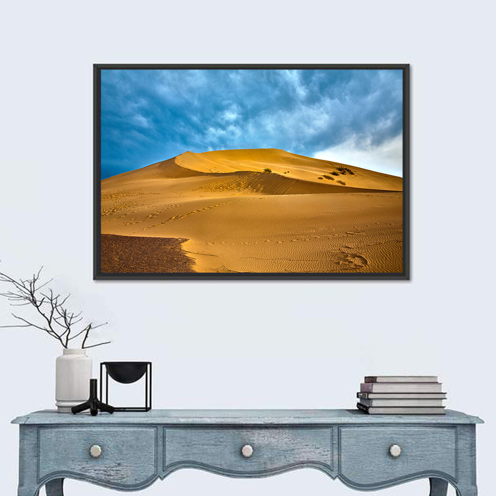 Altyn Emel Sand Dunes Wall Art in a room, landscape