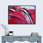 Crimson Impasto Motion Wall Art