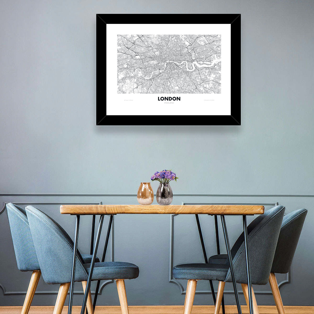 London River Map Wall Art