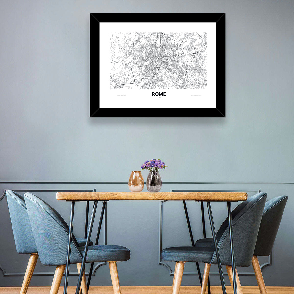 Rome City Map Wall Art