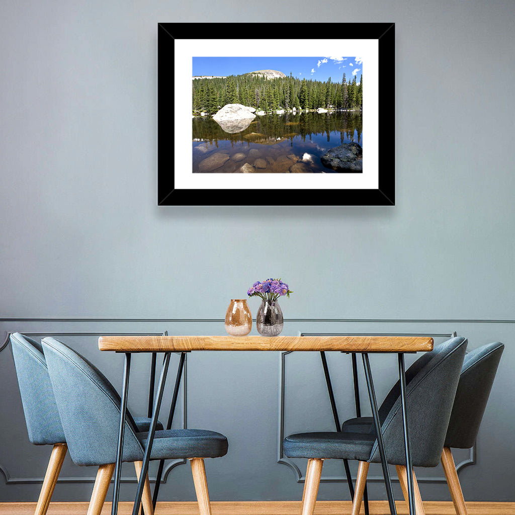 Colorado Forest Lake Reflection Wall Art