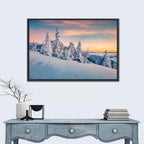 Snowy Carpathian Sunset Wall Art