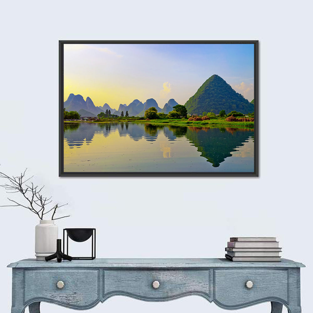 Yangshuo Reflection on Li River Wall Art