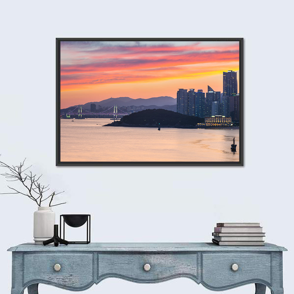 Gwangan Bridge and Busan Skyline Wall Art