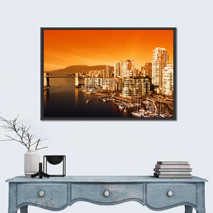 Vancouver City Sunset Wall Art