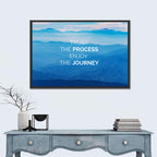 Trust the Process Mountain Layers Wall Art