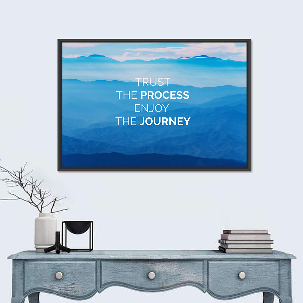 Trust the Process Mountain Layers Wall Art