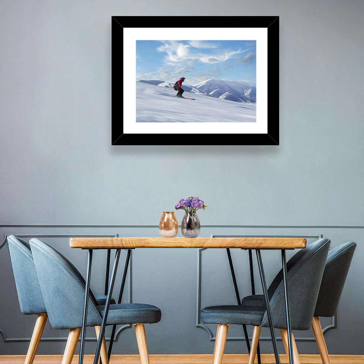 Man Skiing on Slope Wall Art