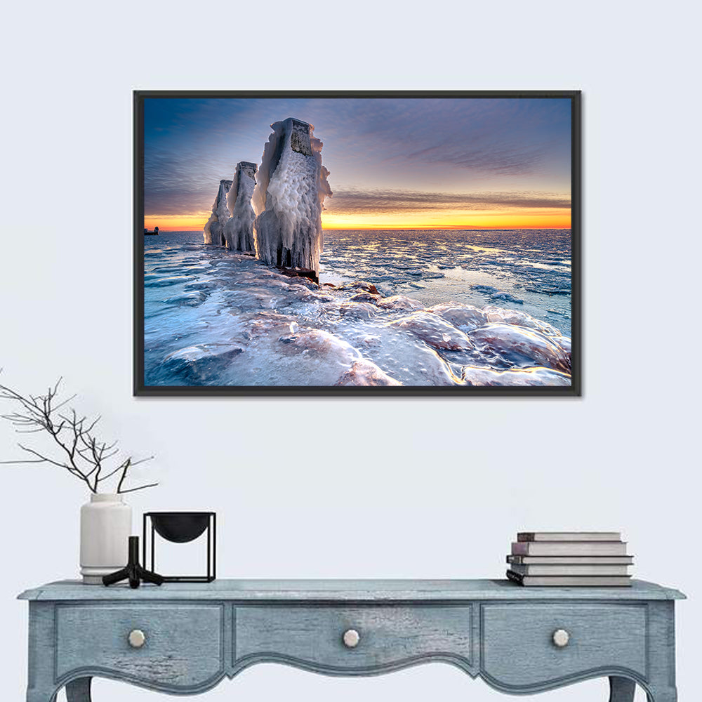 Netherlands Ice Sculpture Wall Art in a room, landscape