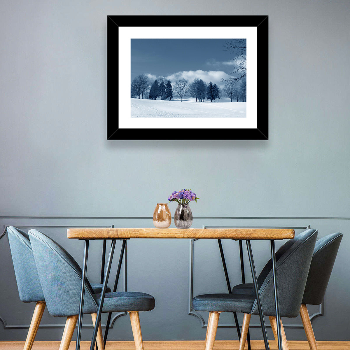 Snowy Field with Tracks Wall Art