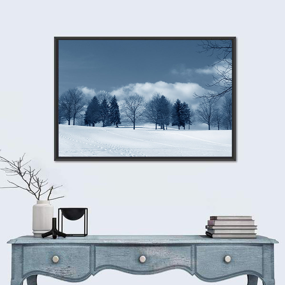 Snowy Field with Tracks Wall Art
