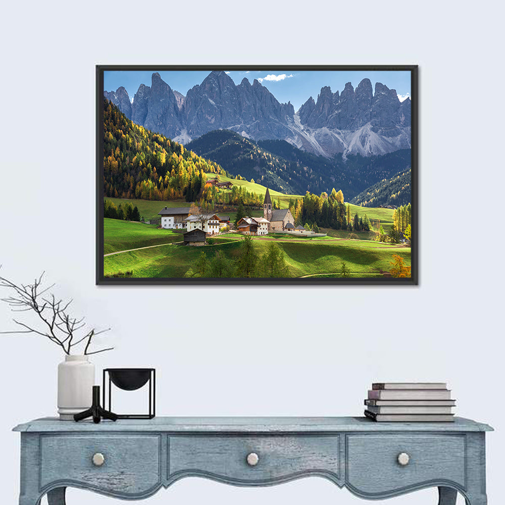 Santa Maddalena Autumn Village Wall Art