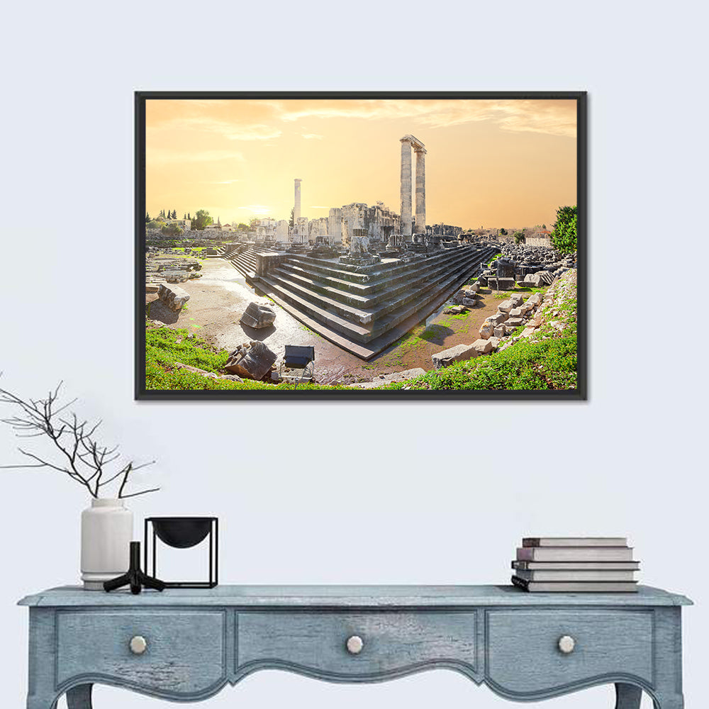 Temple of Apollo at Didyma at Golden Hour Wall Art in a room, landscape