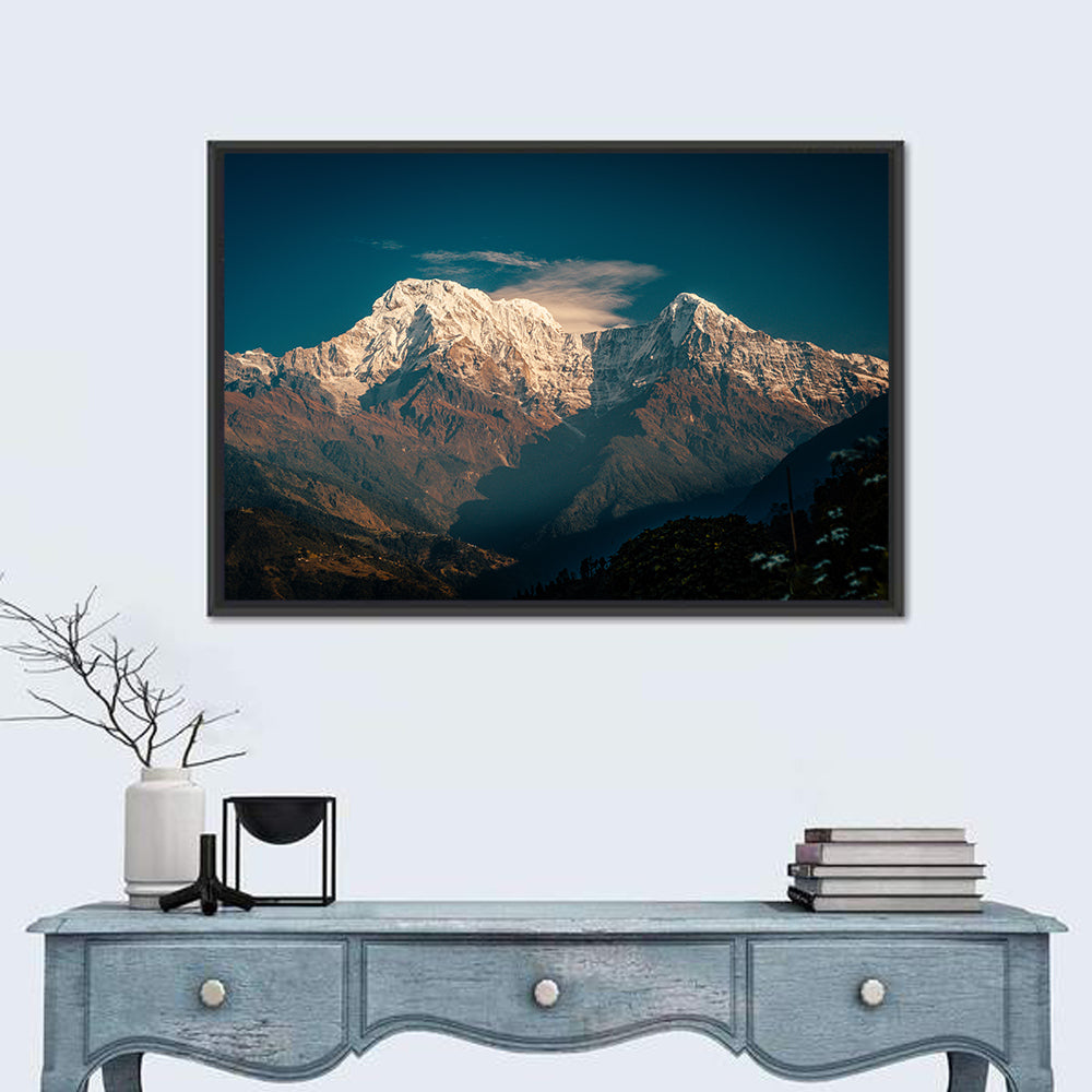 Annapurna South Summit with Wispy Clouds Wall Art