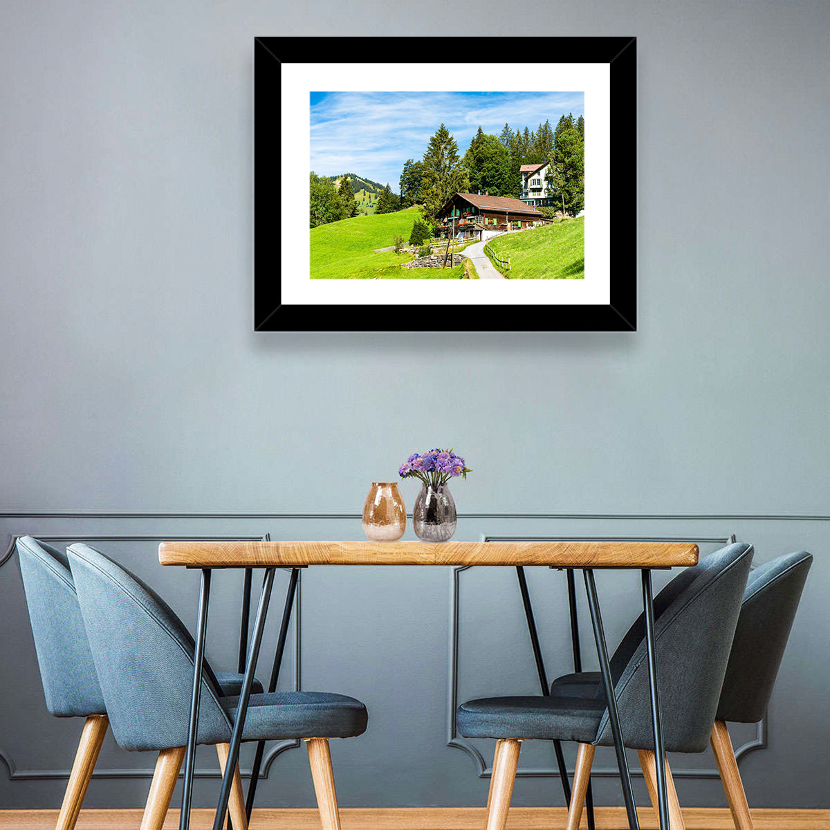 Wengen Mountain Village Wall Art