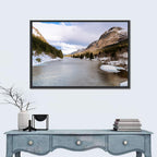 Grungevatn Winter River and Lake Wall Art