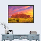 Uluru Golden Hour Sunset Wall Art