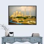 Sheikh Zayed Grand Mosque at Golden Dusk Wall Art