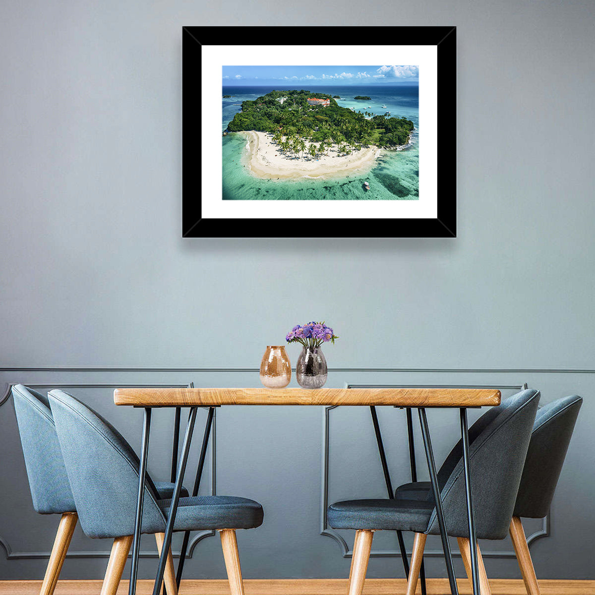 Cayo Levantado Aerial Beach Resort Wall Art