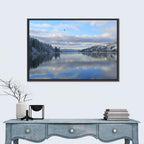 Coeur D Alene Winter Lake Reflection Wall Art