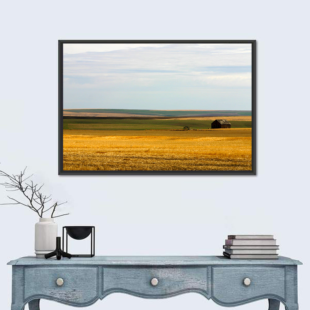 Lone Barn, Montana Farmland Wall Art in a room, landscape