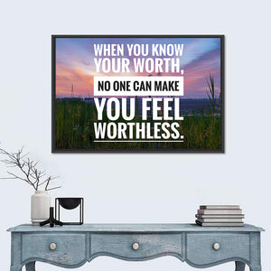 When You Know Your Worth Wall Art