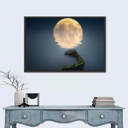 Moon & Broken Ship Wall Art