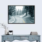 Winding Snowy Highway Wall Art