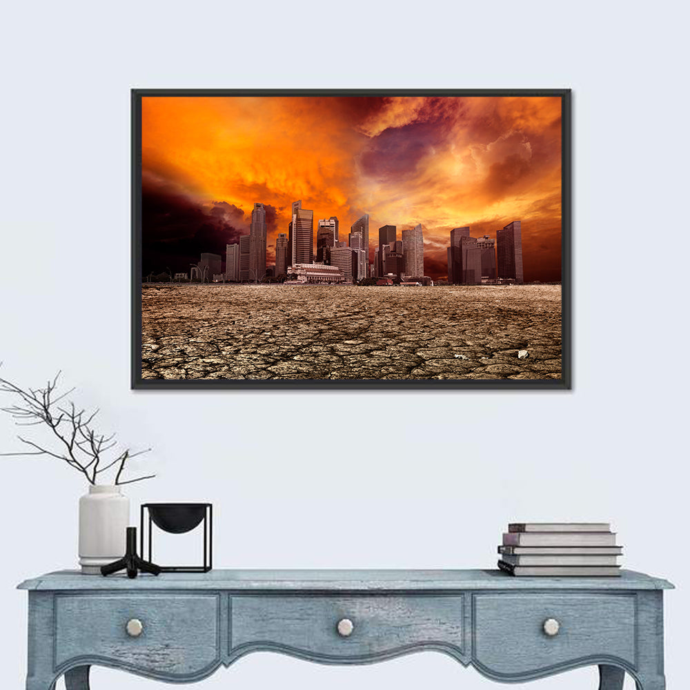 Desolate Desert City Wall Art