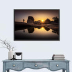 Hemakuta Hill Sunrise Temples Wall Art