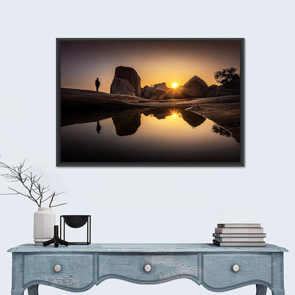 Hemakuta Hill Sunrise Temples Wall Art