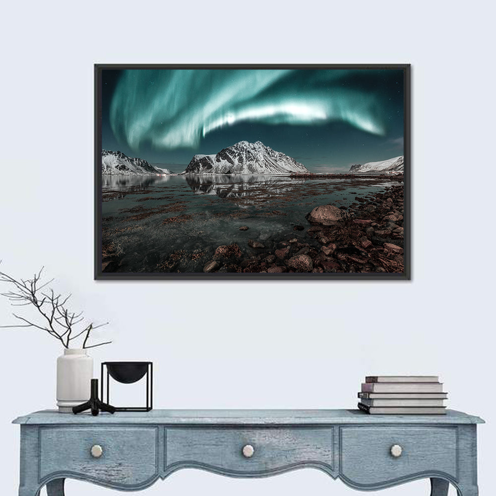 Lofoten Aurora Reflection Wall Art