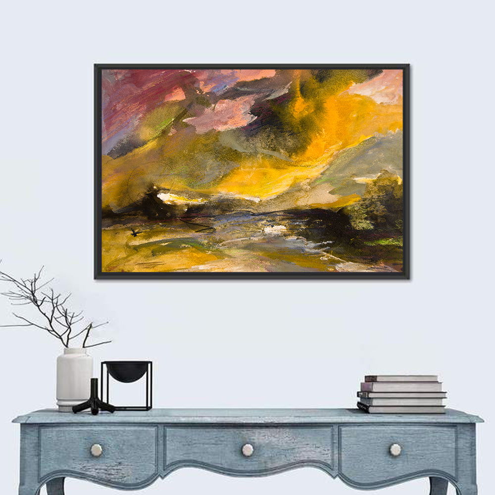 Coastal Storm Over Distant Water Wall Art