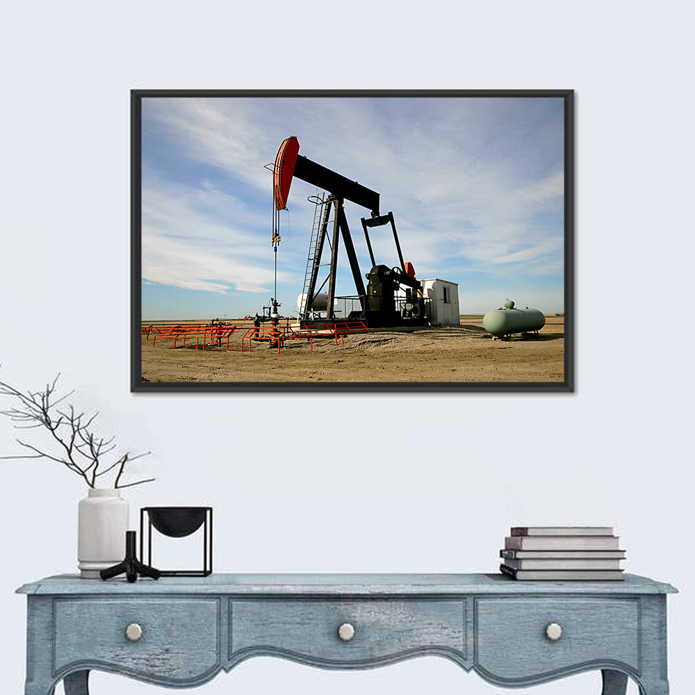 Pump Jack with Storage Tank Wall Art