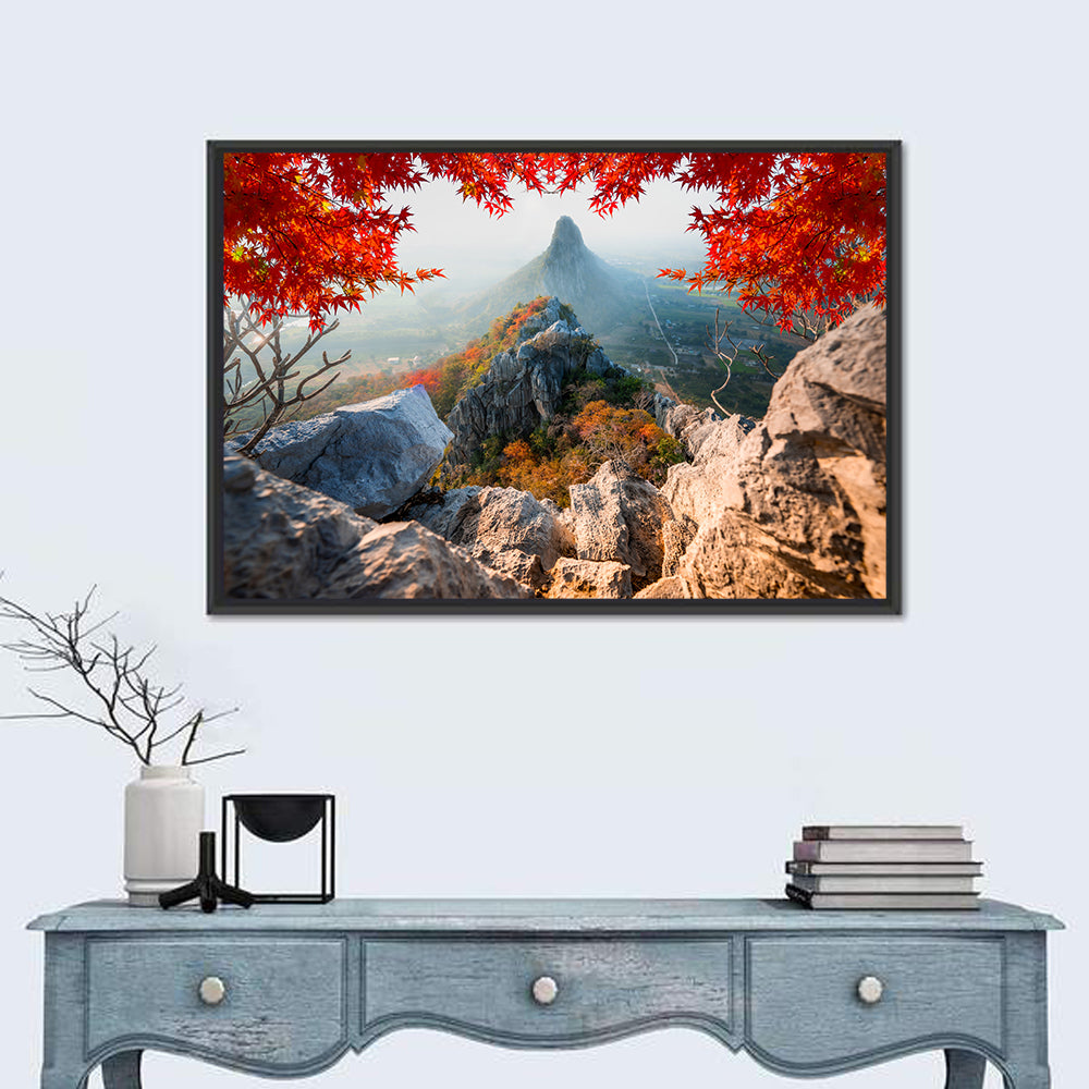 Khao Nor Maple Framed Peak Wall Art in a room, landscape