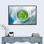 Spherical Forest from Space Wall Art