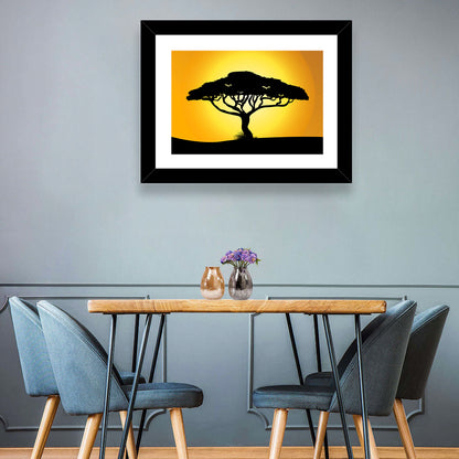 Tree at Sunset Wall Art