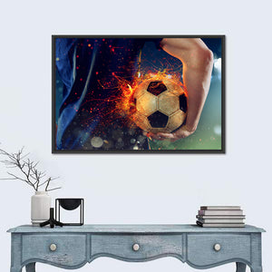 Soccer Ball & Player Wall Art