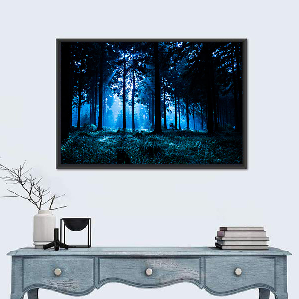 Thuringia Forest at Dusk Wall Art in a room, landscape