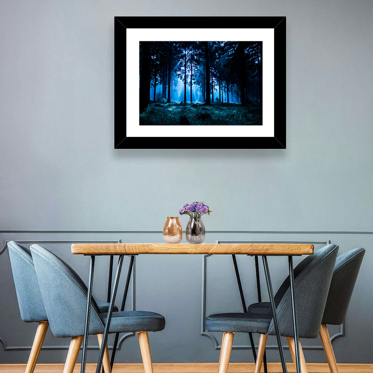 Thuringia Night Forest Wall Art