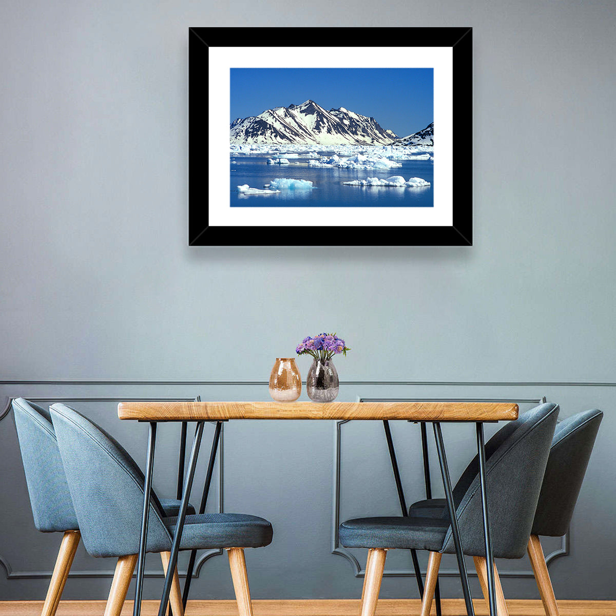Eastern Greenland Sea Wall Art in a room, landscape