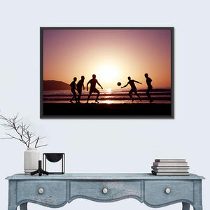 Football and Beach Sunset Wall Art